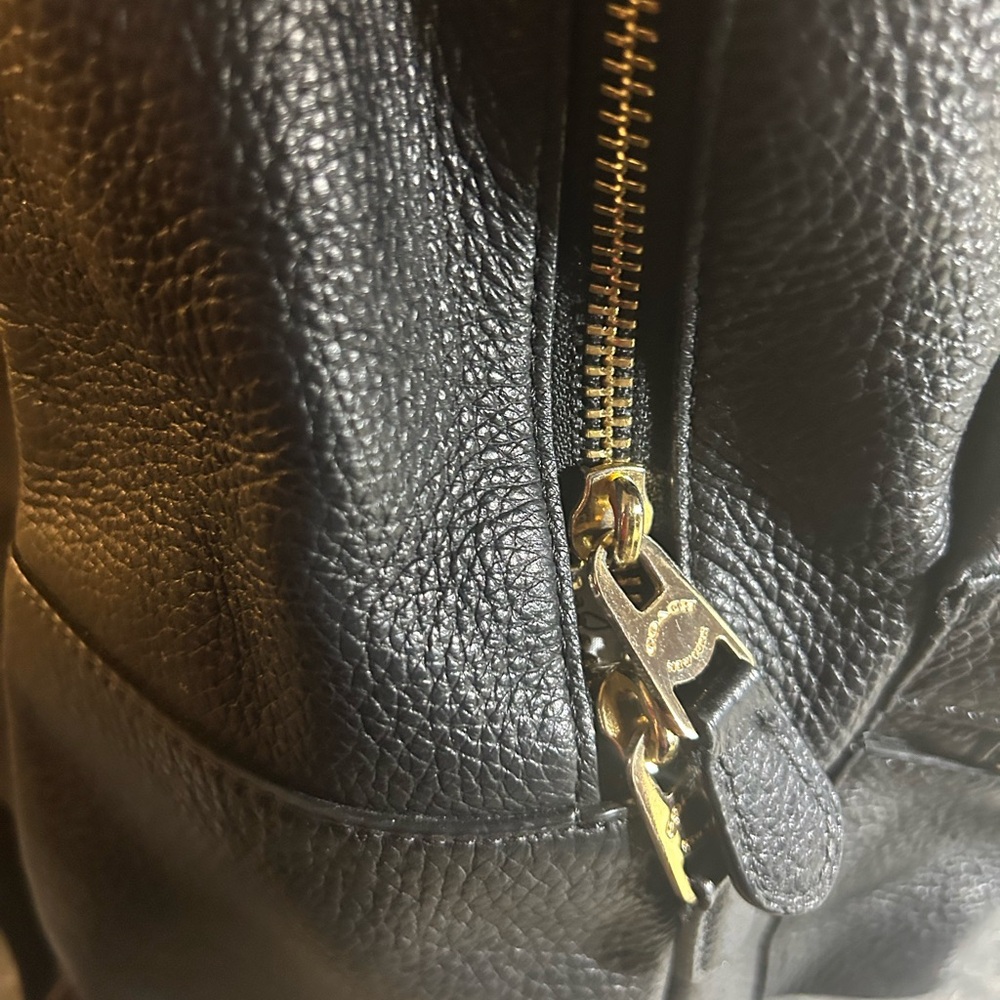 Coach Black Pebbled Leather Backpack. Please see pics - Picture 7 of 9